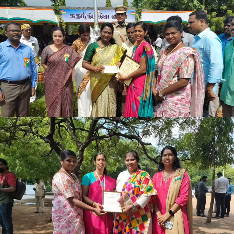The 78th Independence Day Marked A Milestone Moment For Environmental Initiation And Stewardship By Manikam Ramaswami College Of Arts & Science!mrcas Was Honored With 'green Champion Award 2023' From Gov (1)