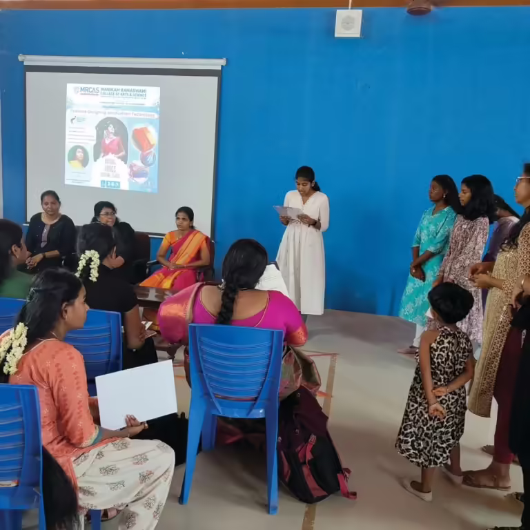 The Department Of Costume Designing And Fashion Technology Recently Hosted A Successful Bridal Saree Draping Class, Led By Our Esteemed Chief Guest, Ms. Jenita Young, Proprietor Of She Beauty Care And Tra (1)